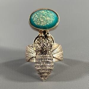 NO BRAND Silver Bees Ring